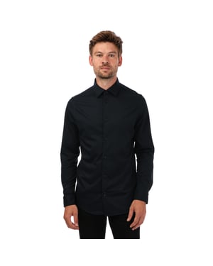 Ted Baker Marros overhemd met lange mouwen voor heren, marineblauw