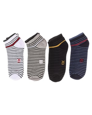Pack of 4 men's ankle socks, men's short socks