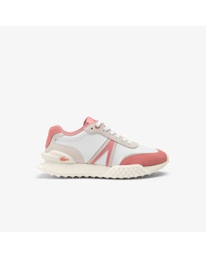 Women's Lacoste L-Spin Deluxe Trainers in White pink
