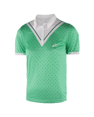 Asics Motion Dry Club Womens Green Tennis Polo Top