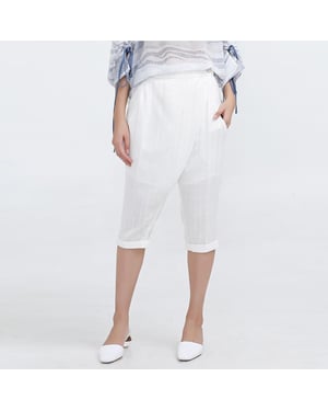 Capri Tailored Pants med satinbård