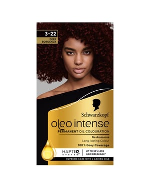 Oleo Intense Permanent Oil Colour Hair Dye,- 3-22 Midnight Bordeaux