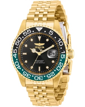 Invicta Pro Diver 36043 Heren Horloge - Quartz Uurwerk - Roestvrij Staal met zwarte Wijzerplaat - 40mm