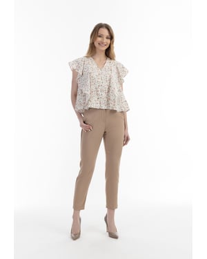 usha blouse met korte mouwen