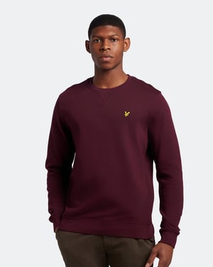 Lyle & Scott sweatshirt met ronde hals in bordeauxrood