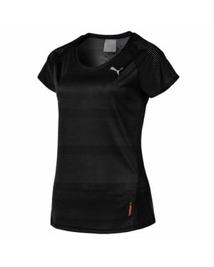Puma Thermo R+ Short Sleeve Round Neck Black Womens T-Shirt 517449 01
