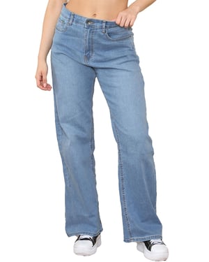 Enzo | Jeans met wijde pijpen voor dames - Lichtblauw