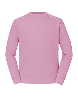 Fruit of the Loom Unisex klassisk raglansweatshirt för vuxna (Ljusrosa)