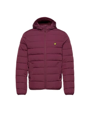 Lyle & Scott lättvikts pufferjacka i vinröd