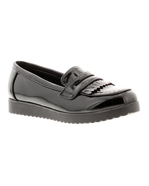 Miss Riot Girls School Shoes Abbie Slip On black