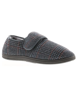 Dr Keller Mens Slippers Touch Fastening David navy