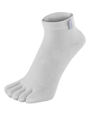 TOETOE - Mens & Ladies Essential Moisture Wicking Cotton Ankle Toe Socks - White