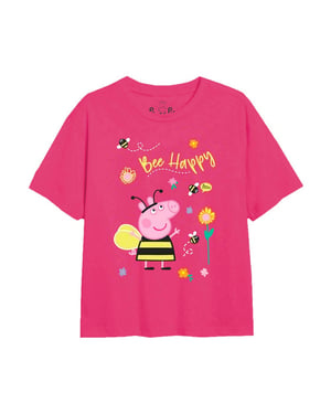 Peppa Pig Meisjes Bee Happy T-Shirt (Fuchsia)