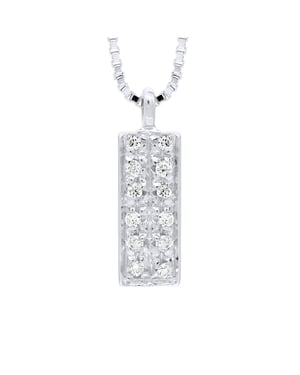 PAVING Ketting Diamonds 0.040 Cts White Gold