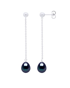Oorbellen Echte Gecultiveerde Zoetwater Parel Pear 7-8 mm