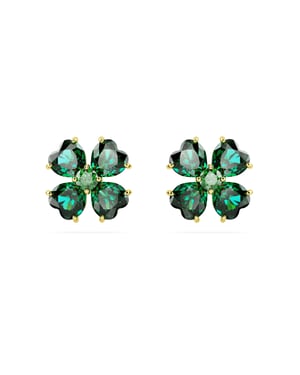 Swarovski 'Idyllia' Women's Gold Plated Metal Stud Earrings - Gold 5666236