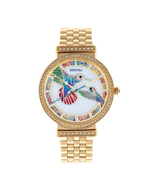 Bertha Emily parelmoer armbandhorloge