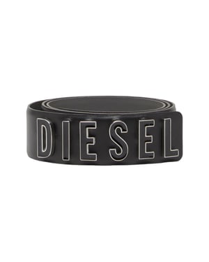 DIESEL B Letter Womens Leather Belt Black