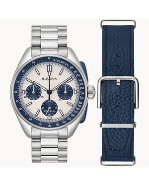 Bulova Lunar Pilot Men's Silver Watch 98K112