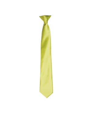 Premier Kleuren Heren Satin Clip Tie (Kalk)