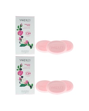 Yardley English Rose Luxury Soap 3 x 100g For Her x 2