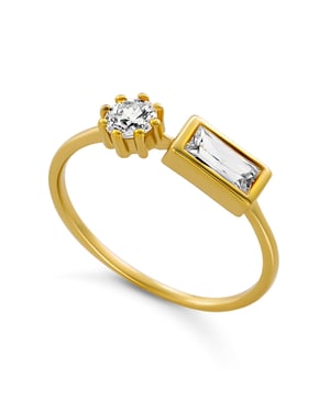 Orphelia 'Madelyn' Dames 925 Sterling Zilveren Ring - Goud ZR-7583/G