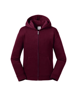 Russell Kinderen/kinderen Authentieke Zip Hooded Sweatshirt (Bourgondië)