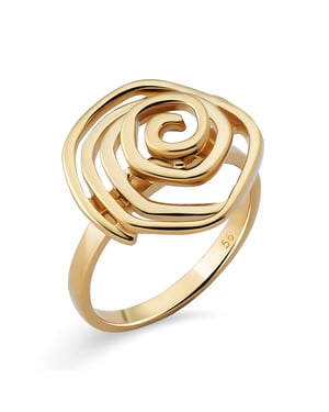 Orphelia Dames 925 Zilveren Ring - Goud ZR-7500/G