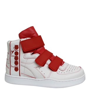 Diadora MI Basket Heren Wit/Rood Sportschoenen