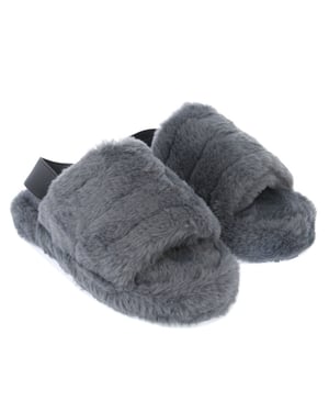 Girl's Original Penguin Junior Fluffy Slipper in Grey