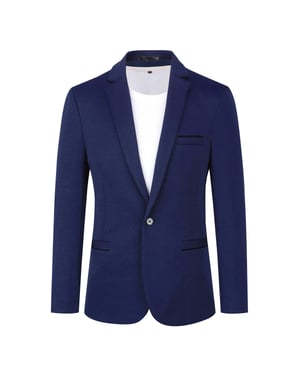 Kostymkavaj för män Slim Fit Coat Business Daily Blazer Mörkblå
