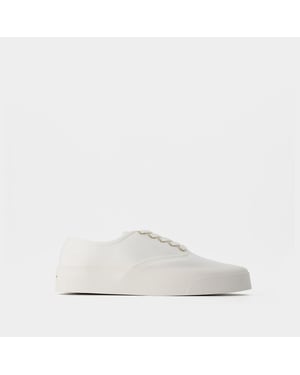 Sneakers med snörning - Maison Kitsune - Bomull - Vit