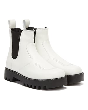 Kickers Kizziie Chelz Dames Wit Laarzen