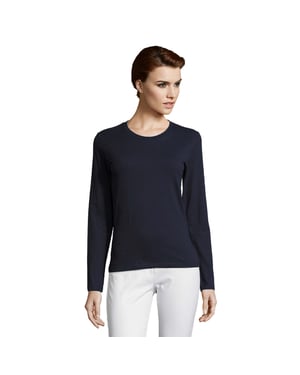 SOLS Dames/Dames Imperial T-shirt met lange mouwen (Franse marine)