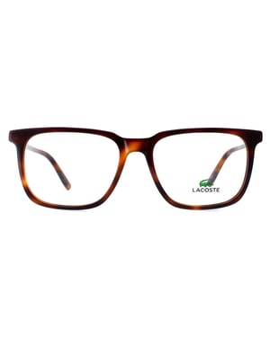 Lacoste Square Unisex Brown Havana Burgundy Glasses