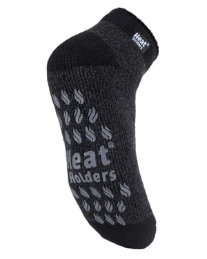 Mens 2.3 TOG Non Slip Low Cut Ankle Thermal Slipper Socks with Grips
