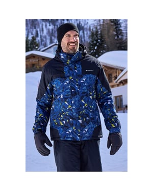 Mountain Warehouse Mens Shadow II Printed Skidjacka (Mörkblå)