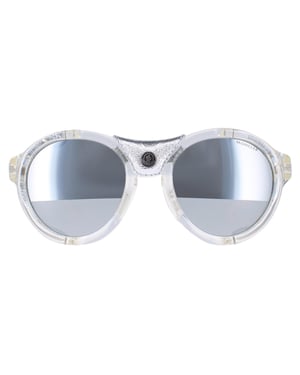 Moncler Round Unisex Crystal Silver Grey Silver Mirror ML0046