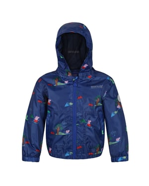 Regatta Childrens/Kids Muddy Puddle Peppa Pig Hooded Waterproof Jacket (Royal Blue)