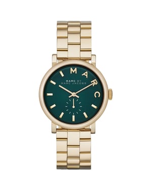 Marc Jacobs MBM3245 Baker Goud Groen Wijzerplaat Dames Horloge
