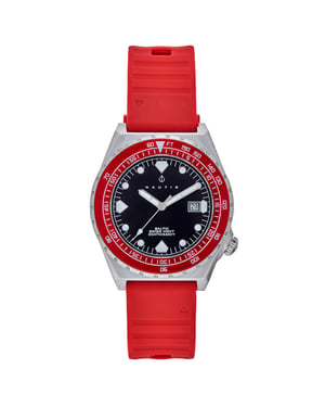 Nautis Baltic Band horloge met datum - kastanjebruin