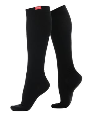 VIM&VIGR - Merino Wool Graduated Compression Socks 15-20 mmhg for Men & Women - Black