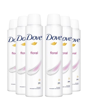 Dove Floral Anti-Perspirant with 48H Sweat Protection Deo for Women 200ml, 6pk