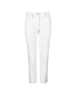 Vita bomullsbyxor i denimstil