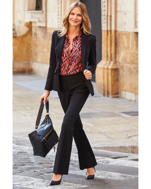 Black Kick Flare Trousers
