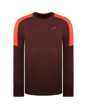 Brooks Notch Thermal 2.0 Mens Burgundy Running Top