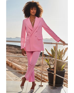 Pink Double Breasted Blazer