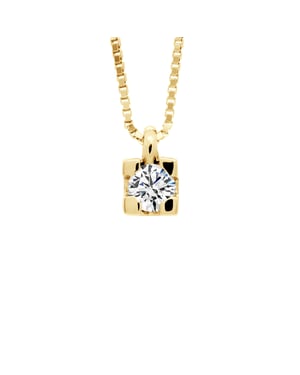 Ketting Diamond Solitaire 0070 Cts White Gold