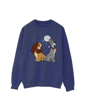 Disney Dames/Dames Lady And The Tramp Maan Sweatshirt (Marineblauw)