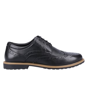 Hush Puppies Girls Verity Leather Brogues (Black/Tan)